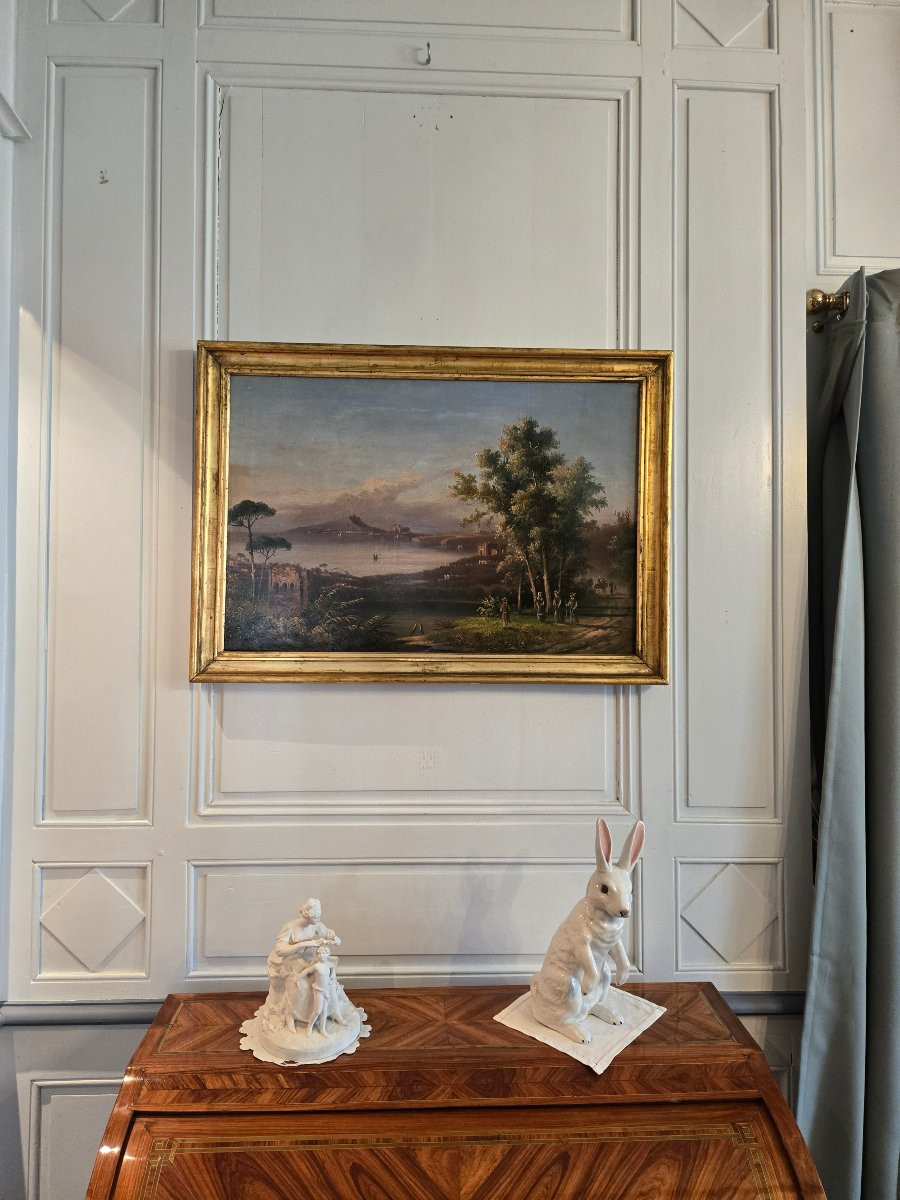 Vue du Vésuve depuis les environs de Pompéi École italienne, fin du XVIIIᵉ – début du XIXᵉ .-photo-5