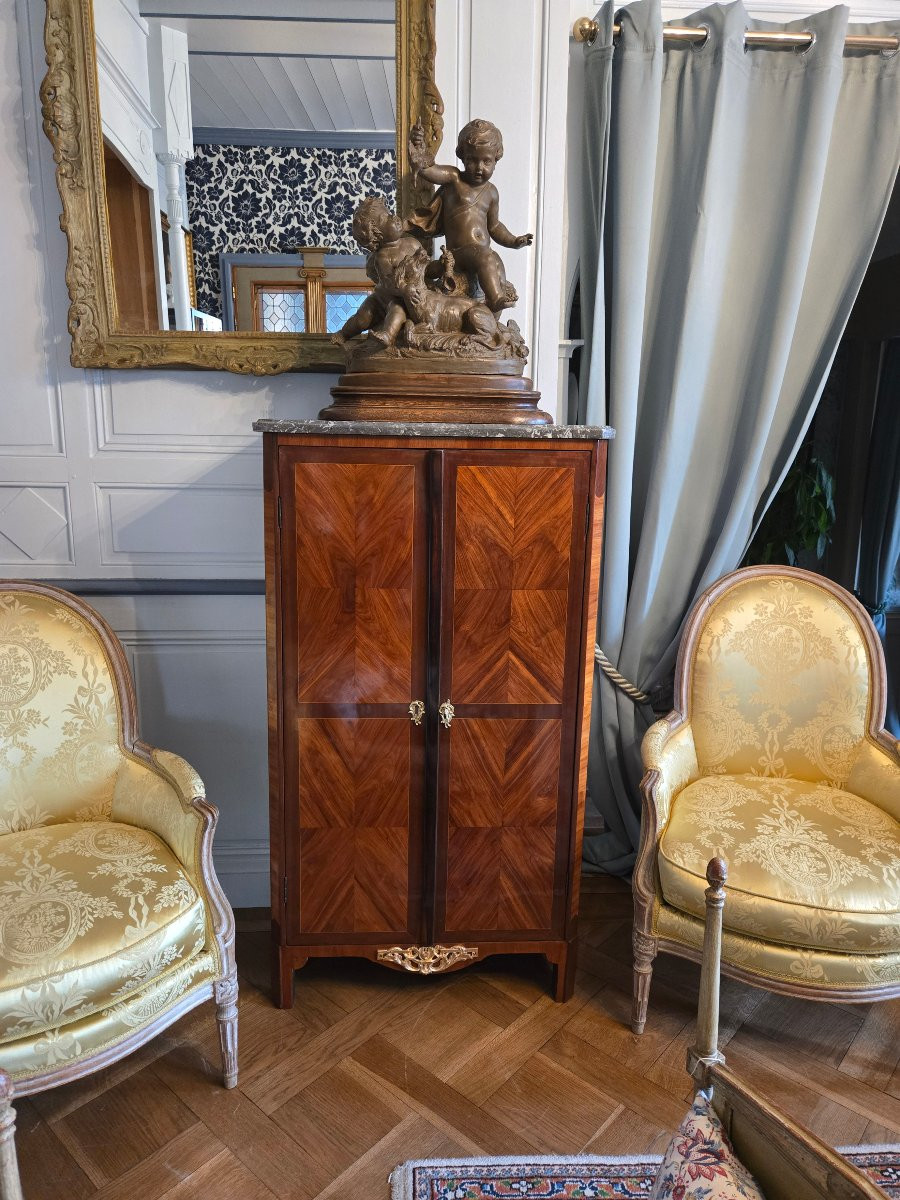 Allegory Of The Hunt In Patinated Terracotta, Signed Le Brun, 19th Century Work.-photo-8