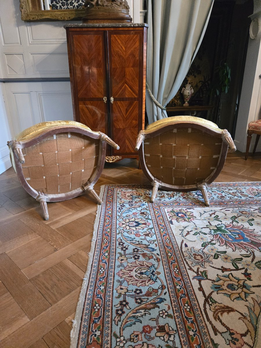 Pair Of Transition Louis XV - Louis XVI Bergères, Paris, Circa 1775.   -photo-4