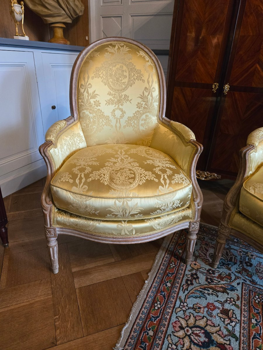 Pair Of Transition Louis XV - Louis XVI Bergères, Paris, Circa 1775.   -photo-1