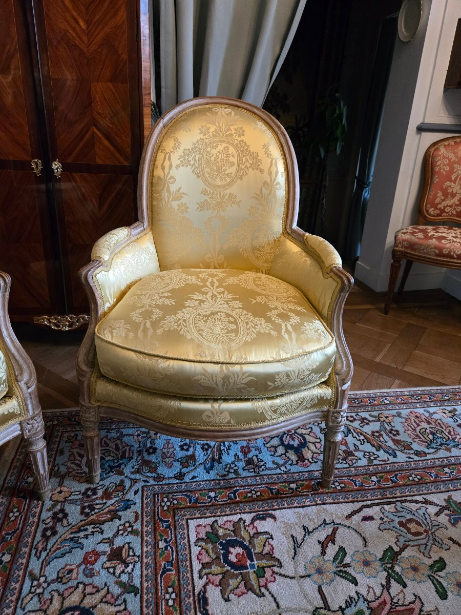 Pair Of Transition Louis XV - Louis XVI Bergères, Paris, Circa 1775.   -photo-2