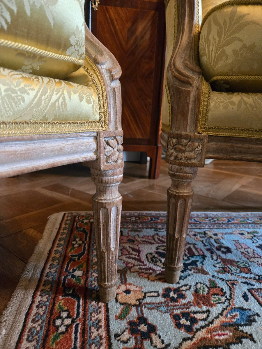 Pair Of Transition Louis XV - Louis XVI Bergères, Paris, Circa 1775.   -photo-3