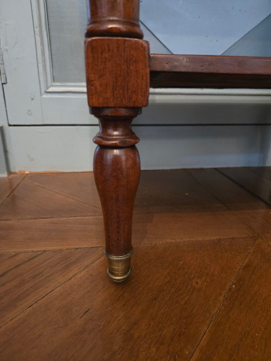 Table de salon à dessus de marbre en acajou, époque Louis XVI – Directoire, fin du XVIIIe -photo-2