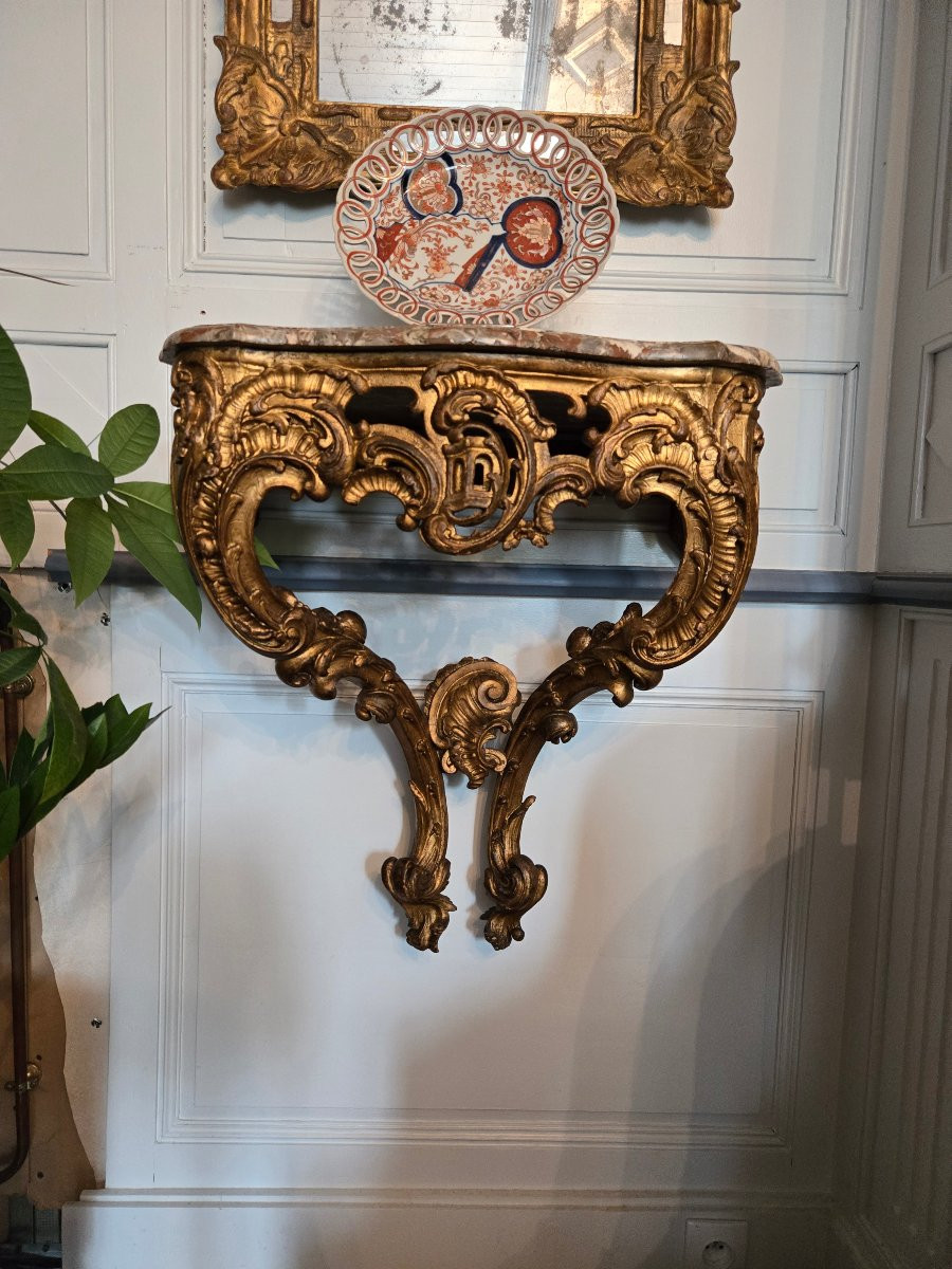Regency Wall Bracket With Rocaille And Architectural Motifs Evoking The Orient.-photo-2