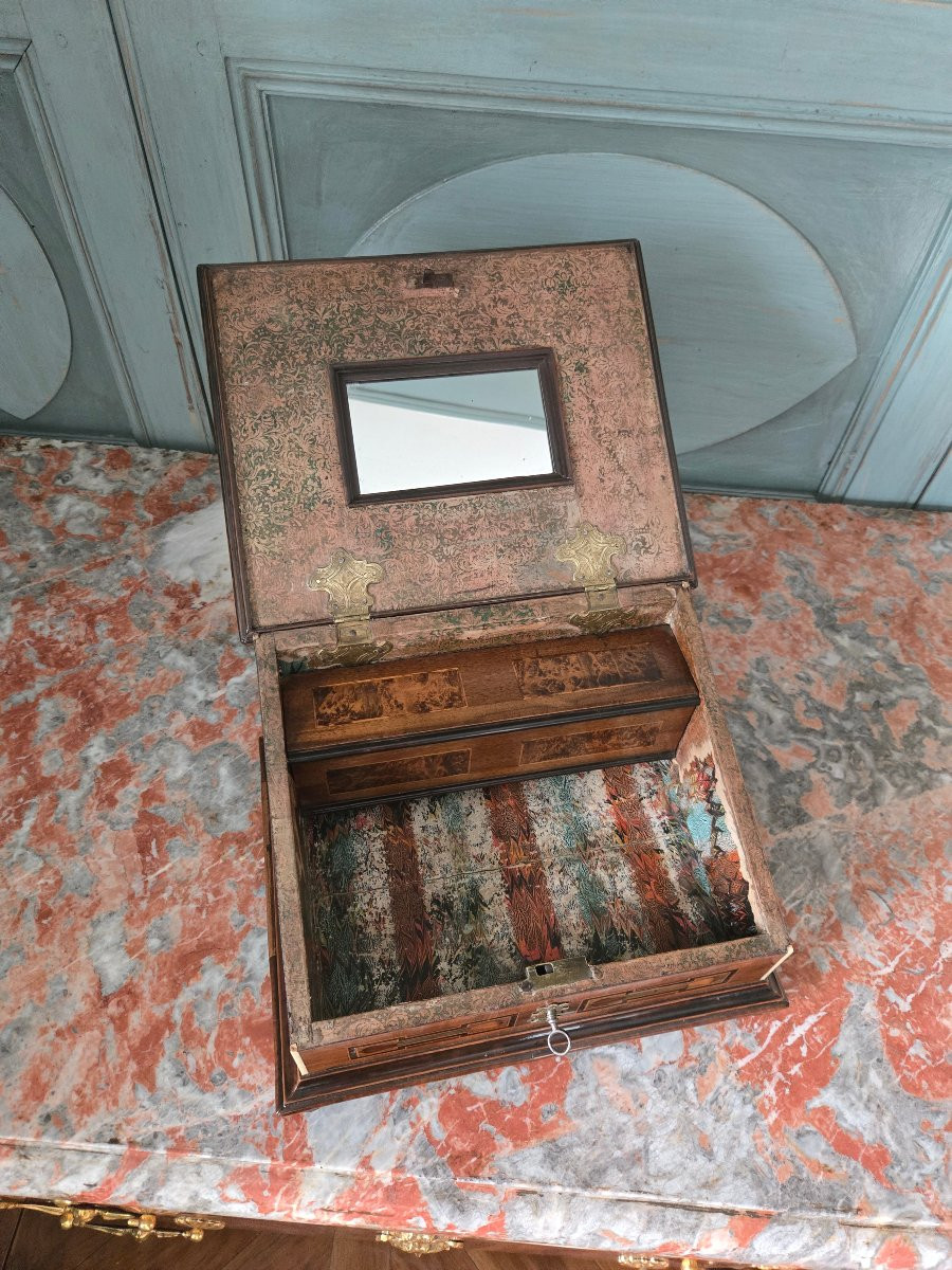 Coffret de dame à ouvrages en marqueterie, travail rhénan, louis XIV, début du XVIIIe siècle,  -photo-4