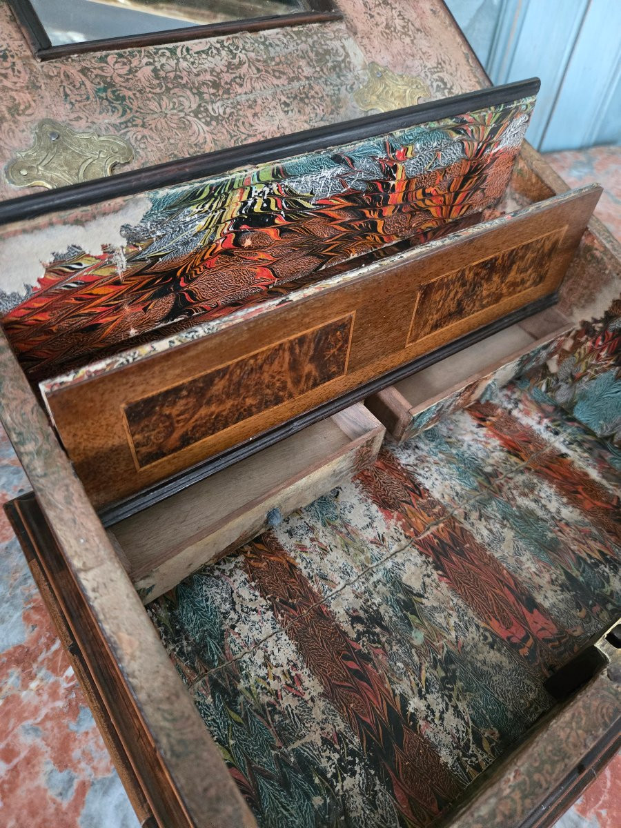 Coffret de dame à ouvrages en marqueterie, travail rhénan, louis XIV, début du XVIIIe siècle,  -photo-5