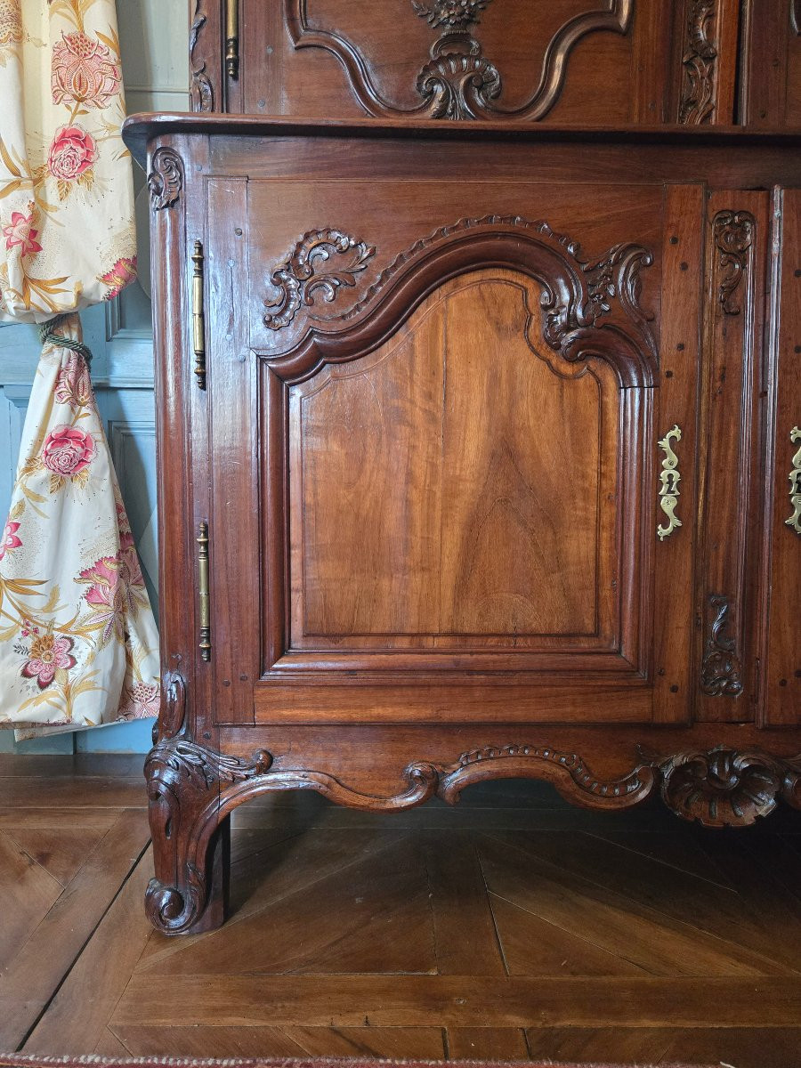 Meuble de port en acajou massif et bois des îles, milieu du XVIIIe siècle.  -photo-4