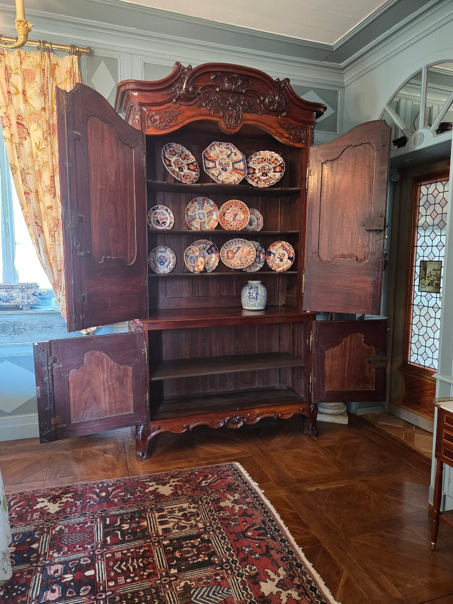 Meuble de port en acajou massif et bois des îles, milieu du XVIIIe siècle.  -photo-5