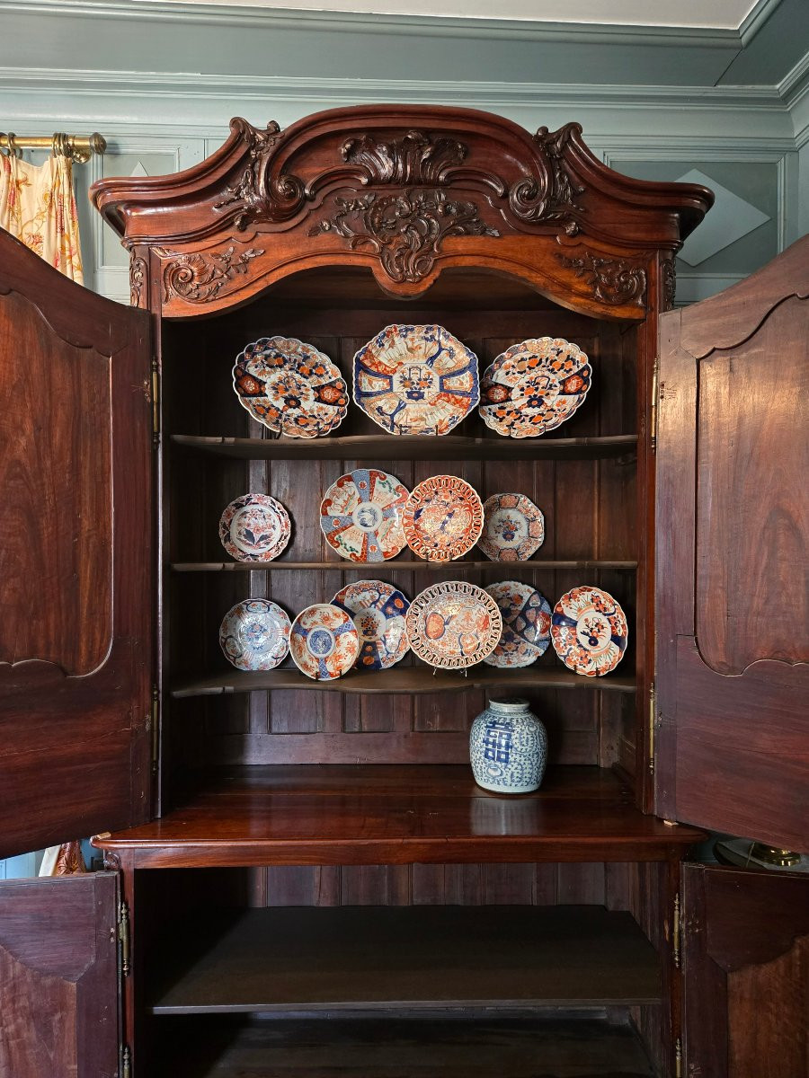 Meuble de port en acajou massif et bois des îles, milieu du XVIIIe siècle.  -photo-6