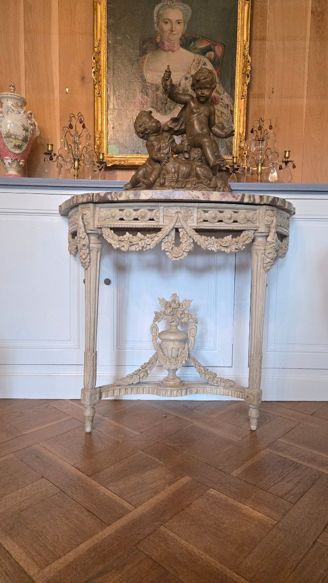 Paire de consoles d’applique néoclassiques, Paris, époque Louis XVI.-photo-2