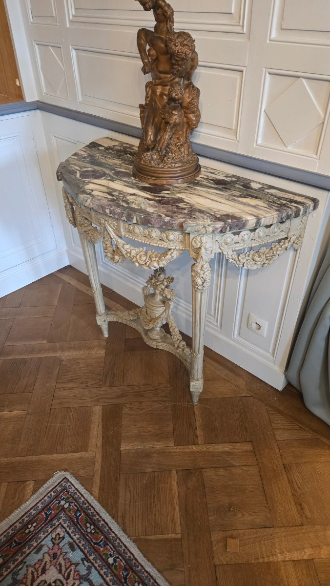 Paire de consoles d’applique néoclassiques, Paris, époque Louis XVI.-photo-7