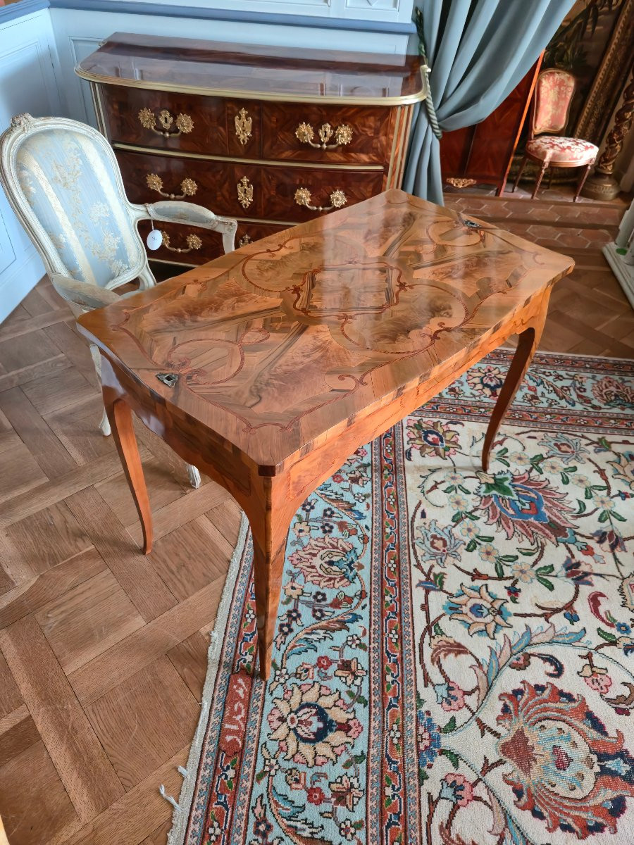 Marquetry Multi-game Table In The Regional Louis XV Style, Attributed To André Mailfert.   -photo-1