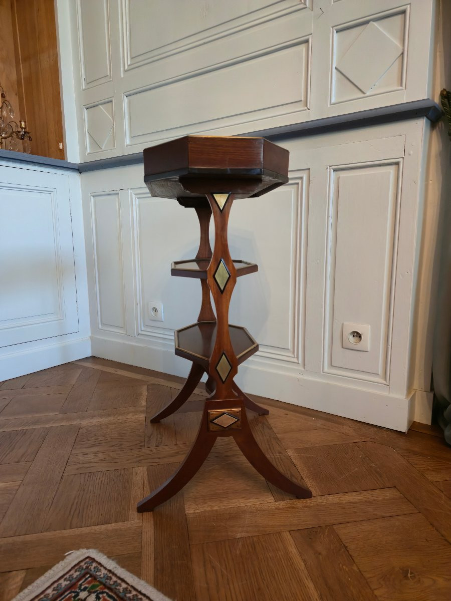 Table tricoteuse ou table à ouvrage d’époque Directoire, fin du XVIIIe – début du XIXe siècle. -photo-1