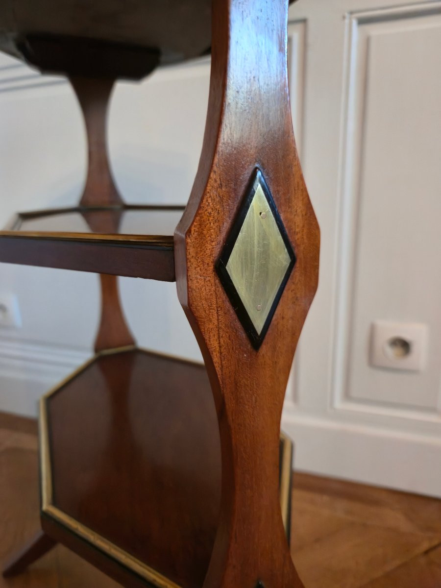 Table tricoteuse ou table à ouvrage d’époque Directoire, fin du XVIIIe – début du XIXe siècle. -photo-2