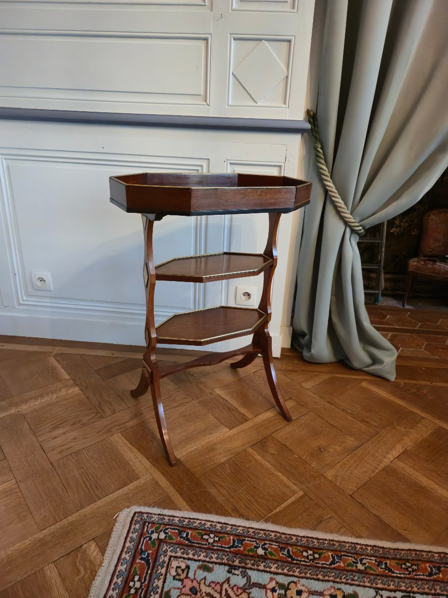 Table tricoteuse ou table à ouvrage d’époque Directoire, fin du XVIIIe – début du XIXe siècle. -photo-3