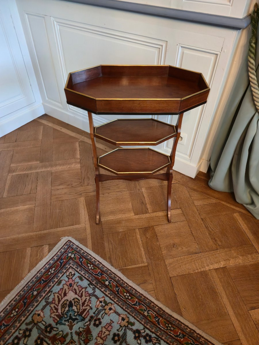 Table tricoteuse ou table à ouvrage d’époque Directoire, fin du XVIIIe – début du XIXe siècle. -photo-4