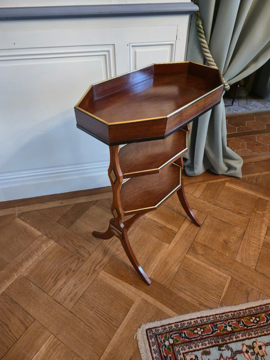 Table tricoteuse ou table à ouvrage d’époque Directoire, fin du XVIIIe – début du XIXe siècle. -photo-5
