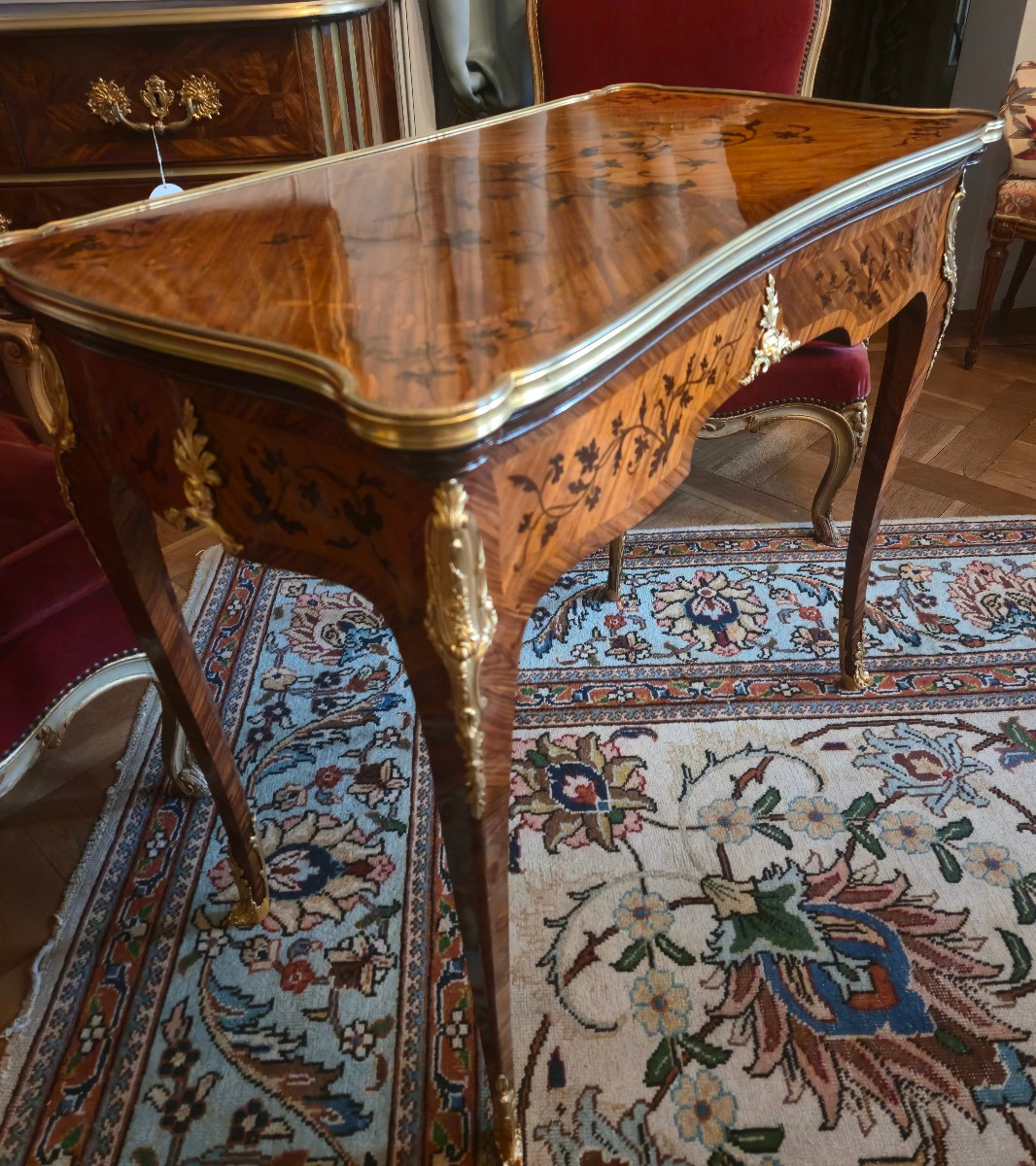 End Wood Marquetry Games Table In The Bvrb Style, By Krieger,