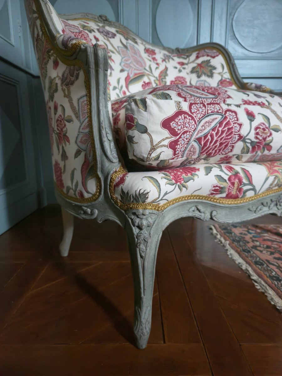Marquise en gondole, travail de faussaire réalisé dans le goût des grands sièges Louis XV.-photo-2