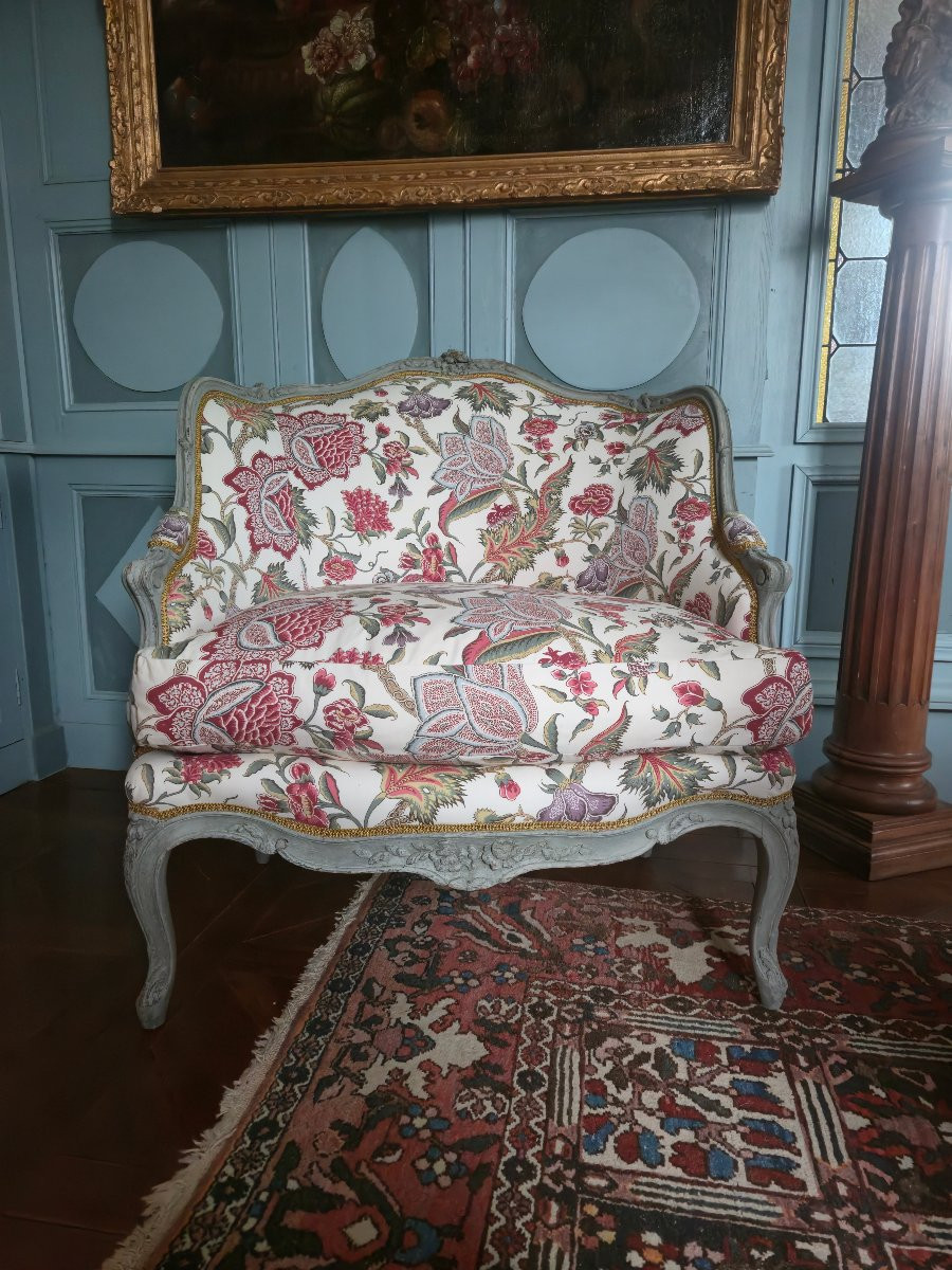 Marquise en gondole, travail de faussaire réalisé dans le goût des grands sièges Louis XV.-photo-7