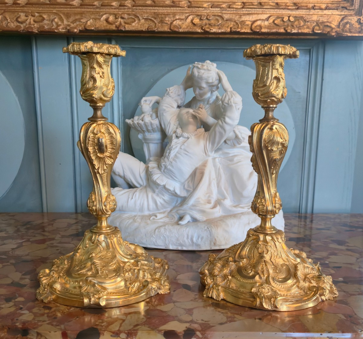 Pair Of Insect Torches, Model Delivered For Versailles In 1835.  