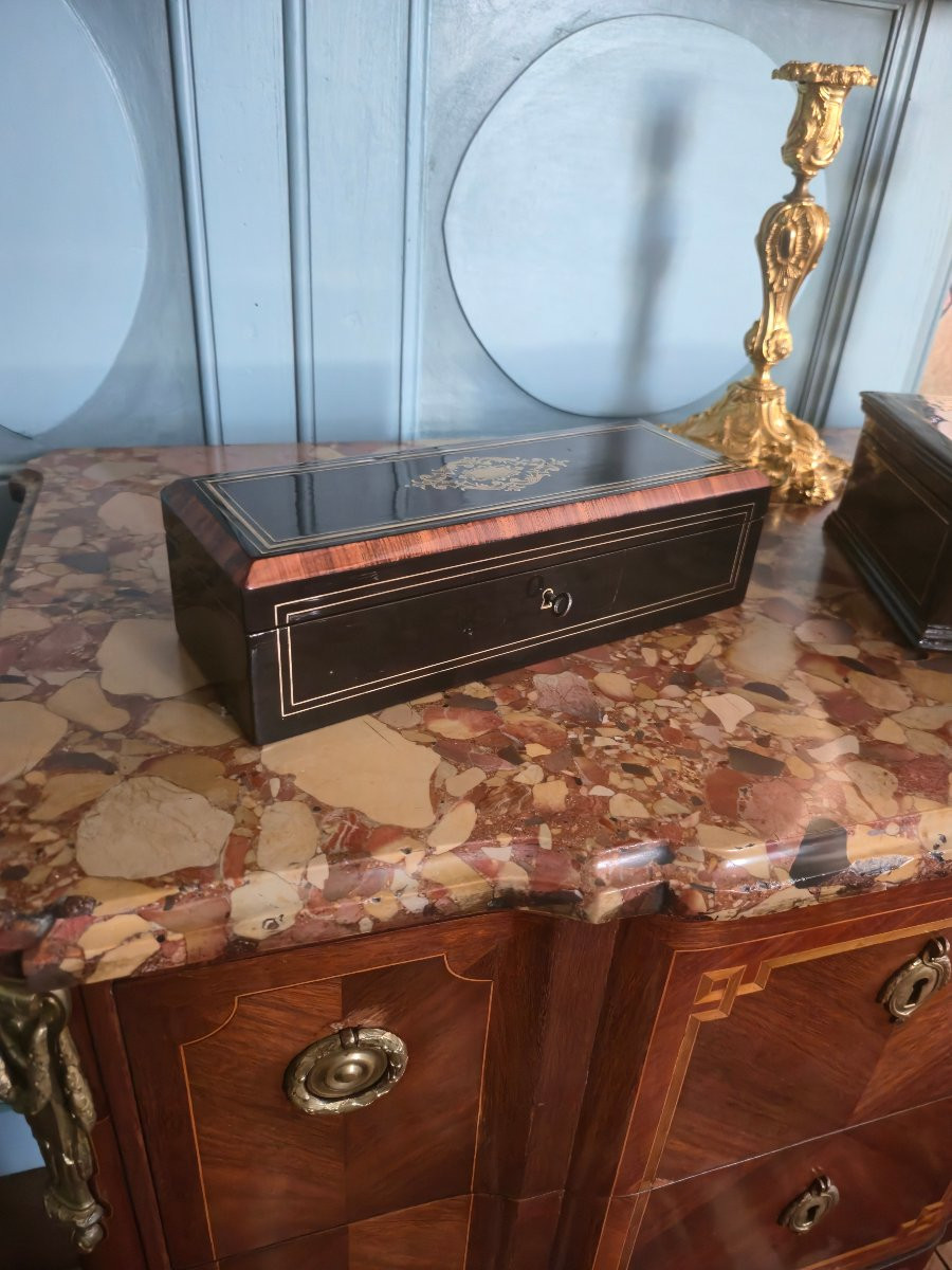 Coffret boîte à gants d’époque Napoléon III.   -photo-6