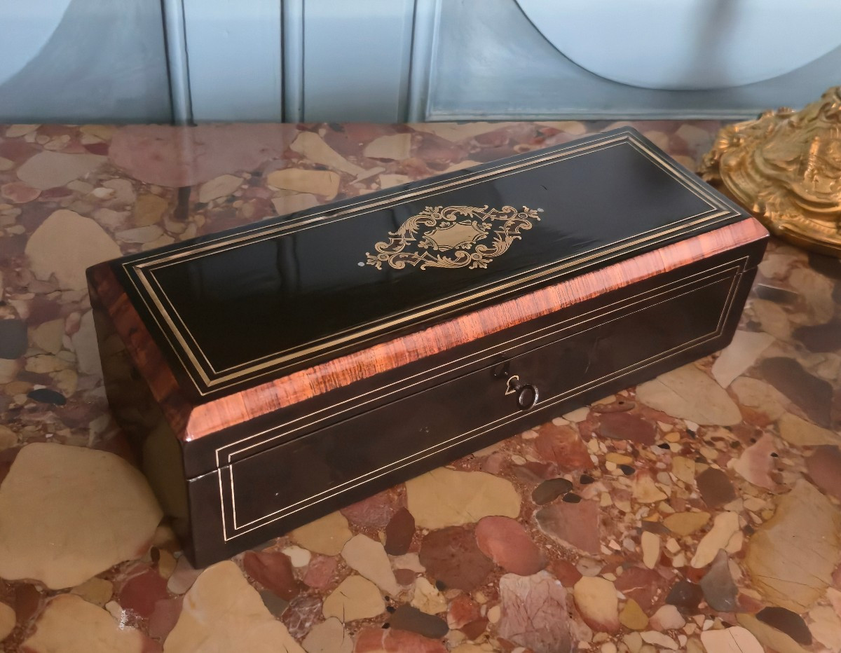 Coffret boîte à gants d’époque Napoléon III.   