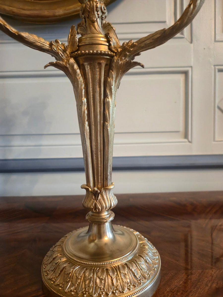 Paire de candélabres en bronze doré de style Louis XVI, travail néoclassique français vers 1900-photo-6