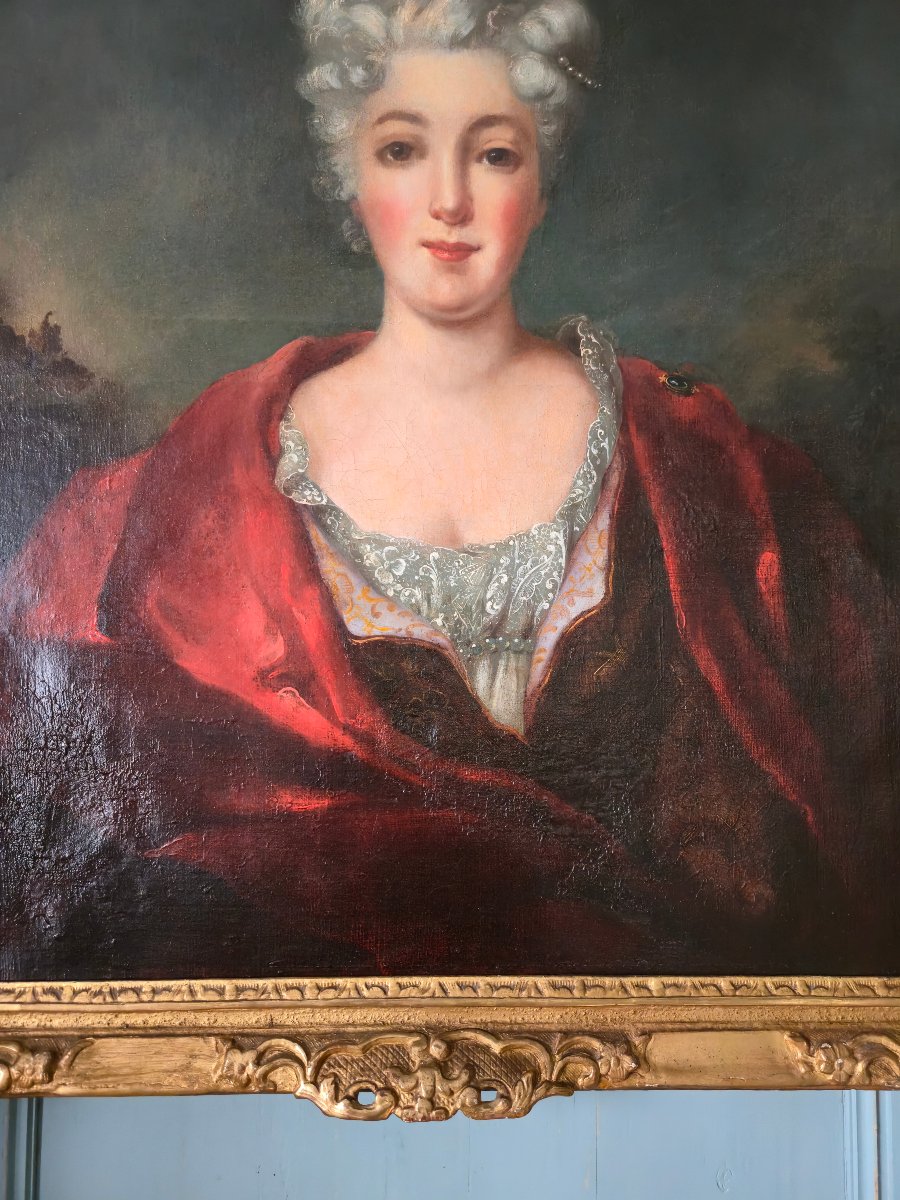 Presumed Portrait Of A Lady From The Imperiali Di Francavilla Family. Italian School, 18th-photo-3