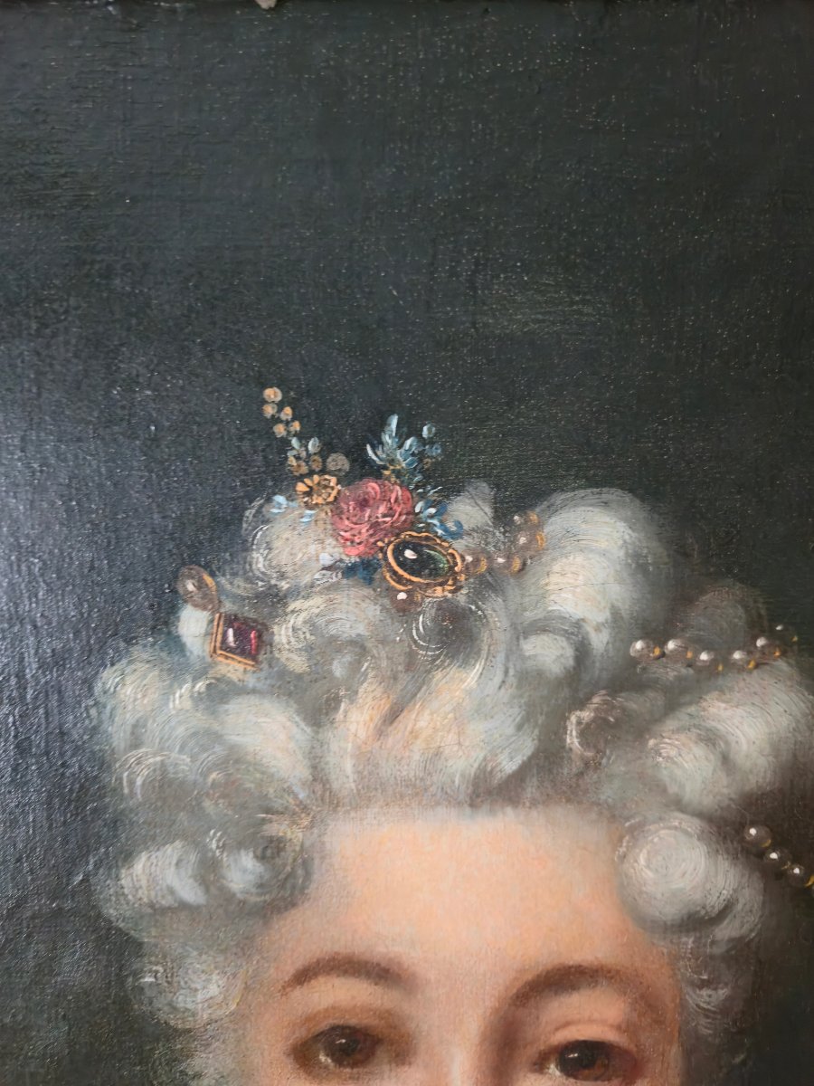 Presumed Portrait Of A Lady From The Imperiali Di Francavilla Family. Italian School, 18th-photo-4