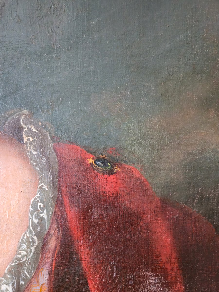 Presumed Portrait Of A Lady From The Imperiali Di Francavilla Family. Italian School, 18th-photo-1