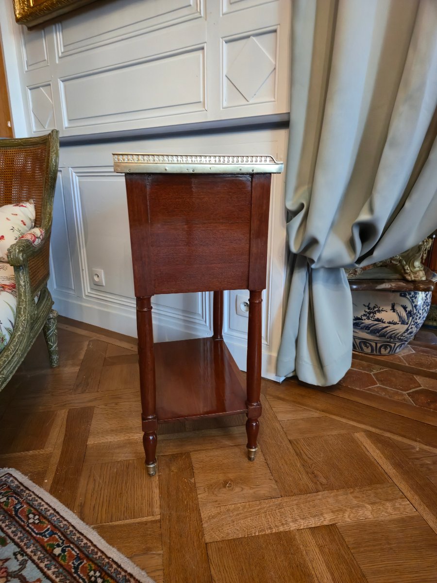 A Chiffonier Table Made Of Solid Mahogany And Mahogany Veneer, Dating From The Directoire Period.-photo-3