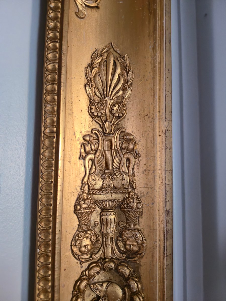 Cadre d'époque Consulat à riche décor néoclassique dans le goût de Percier et Fontaine.   -photo-2