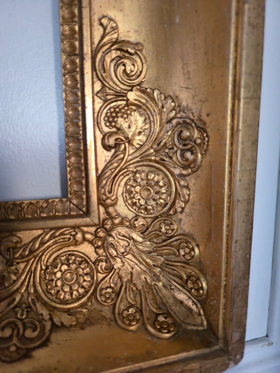 Cadre d'époque Consulat à riche décor néoclassique dans le goût de Percier et Fontaine.   -photo-4