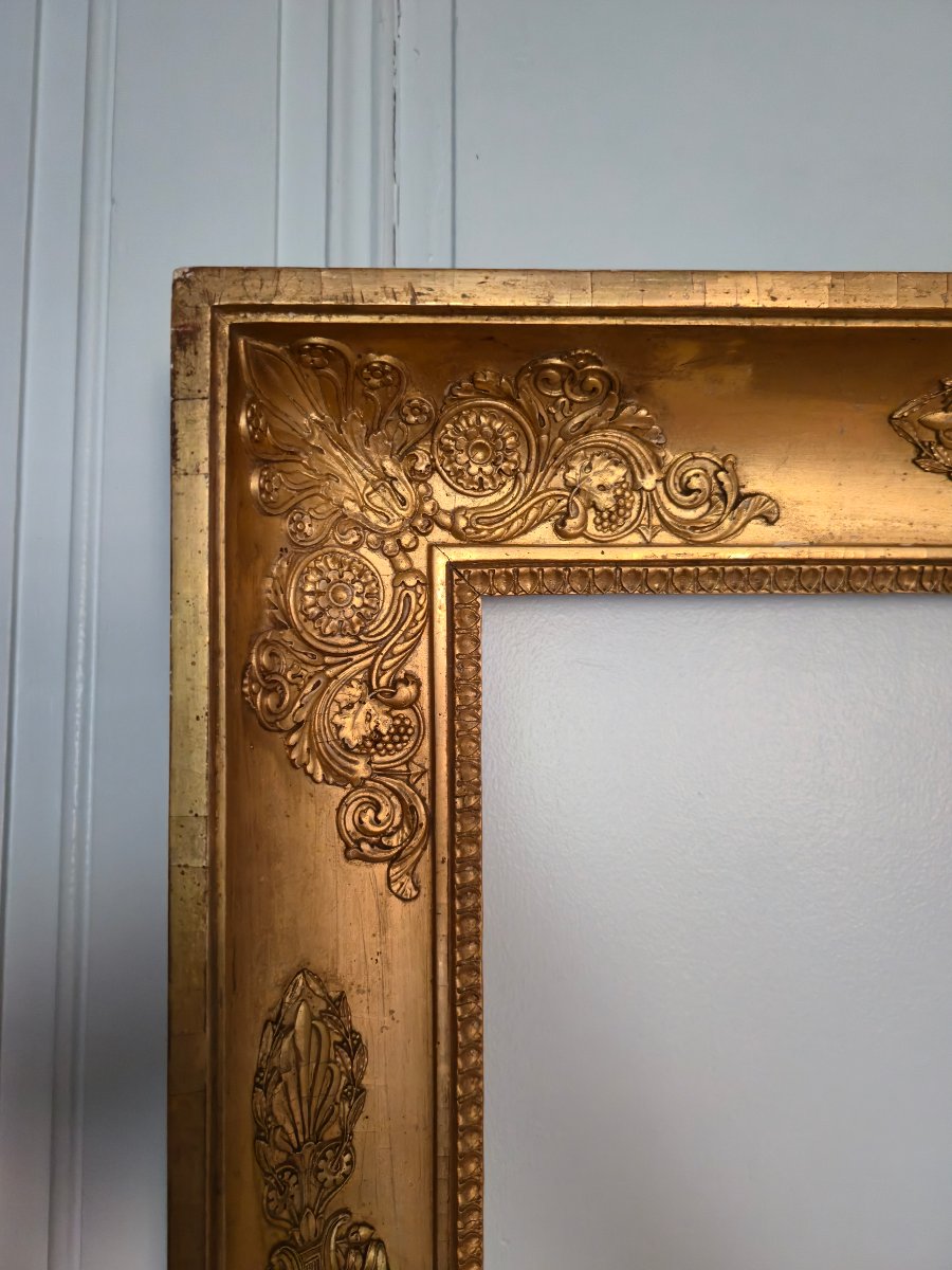 Cadre d'époque Consulat à riche décor néoclassique dans le goût de Percier et Fontaine.   -photo-4