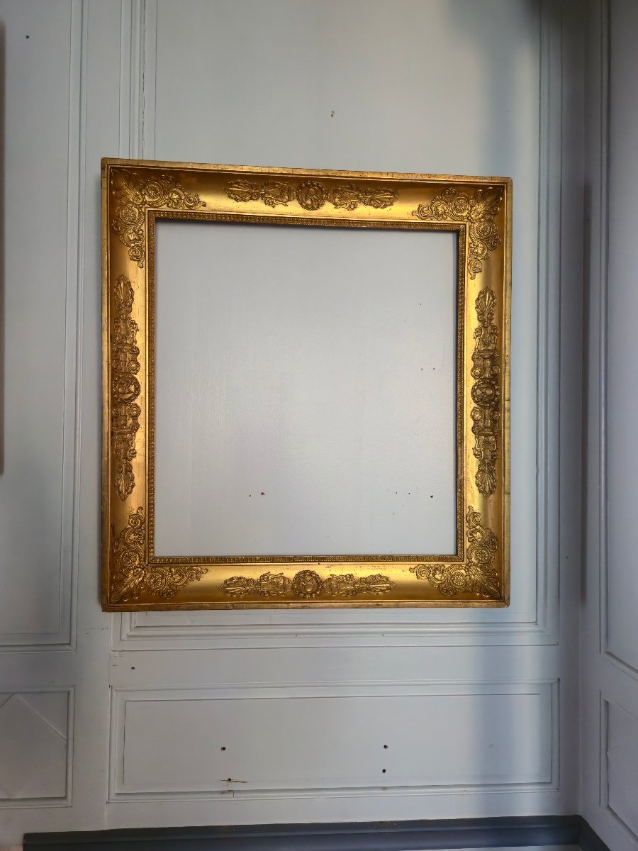 Cadre d'époque Consulat à riche décor néoclassique dans le goût de Percier et Fontaine.   -photo-7