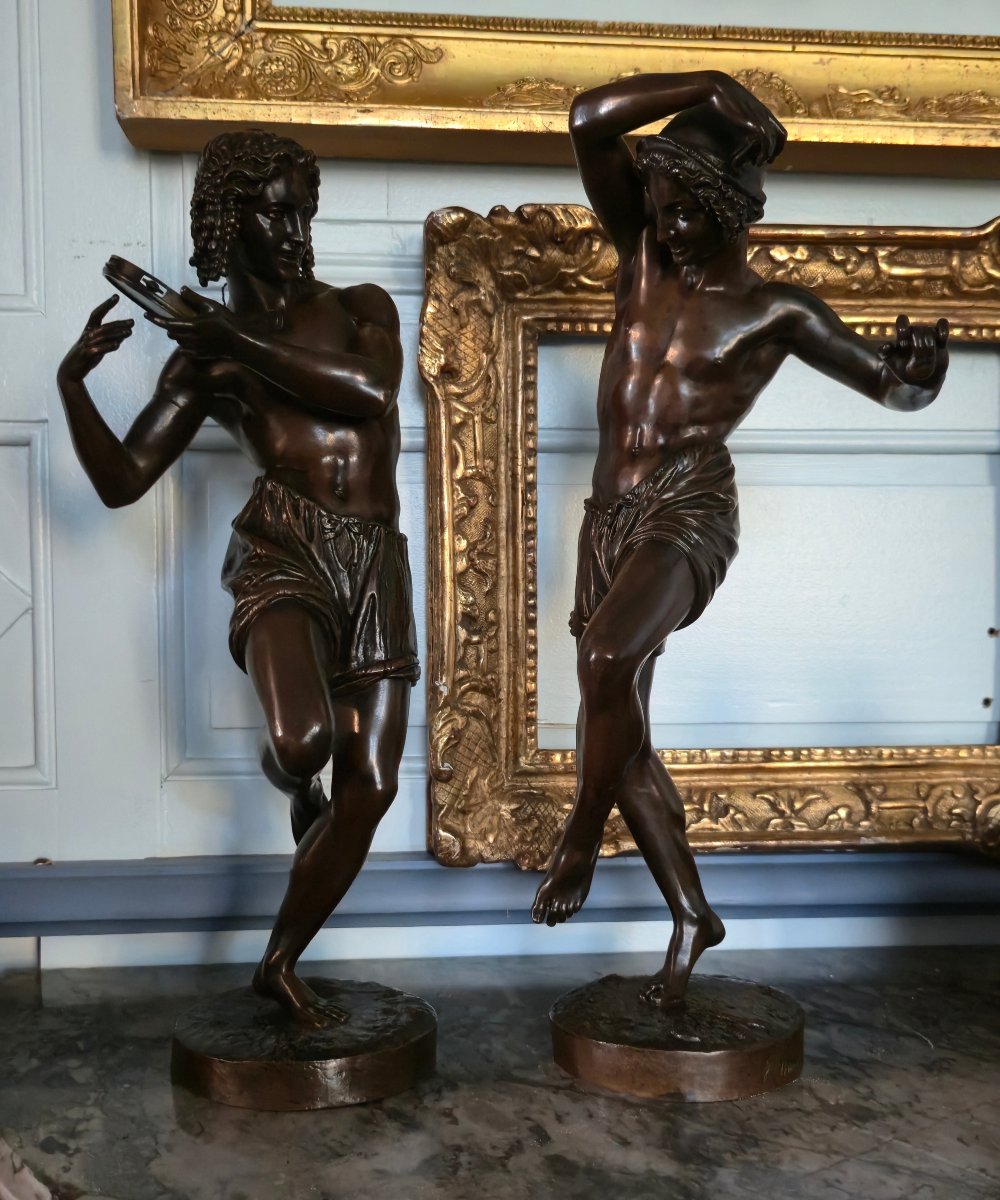 F.Duret – Jeune Pêcheur dansant la Tarentelle et Danseur napolitain – Édition Quesnel.