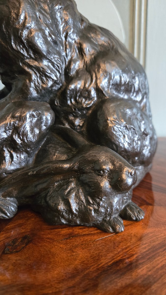 Genryūsai Seiya – Large Group Of Bronze Hares, Japan, Meiji Period.   -photo-2