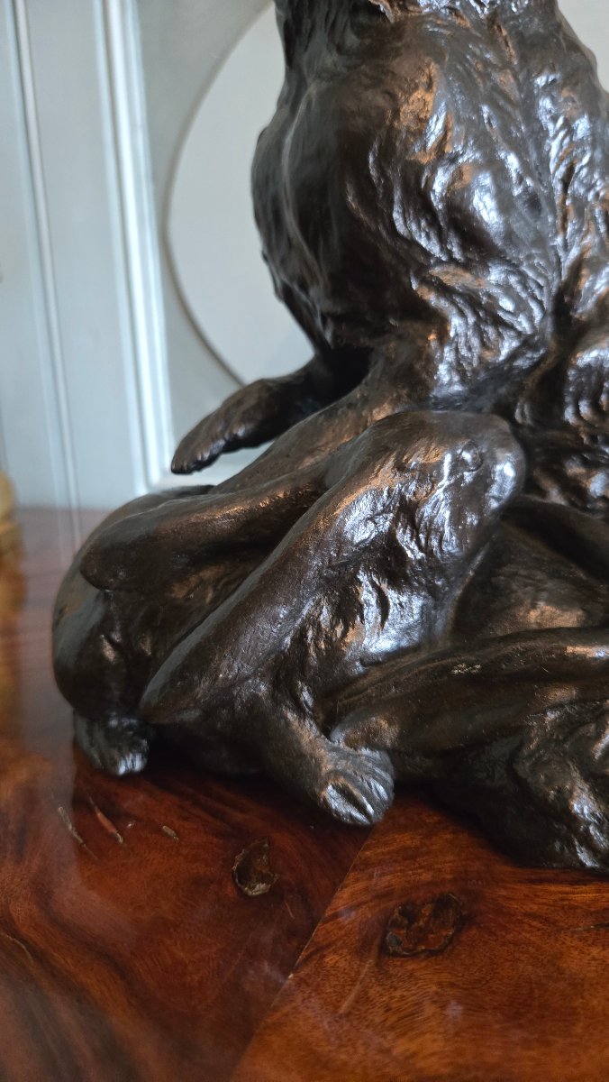 Genryūsai Seiya – Large Group Of Bronze Hares, Japan, Meiji Period.   -photo-3