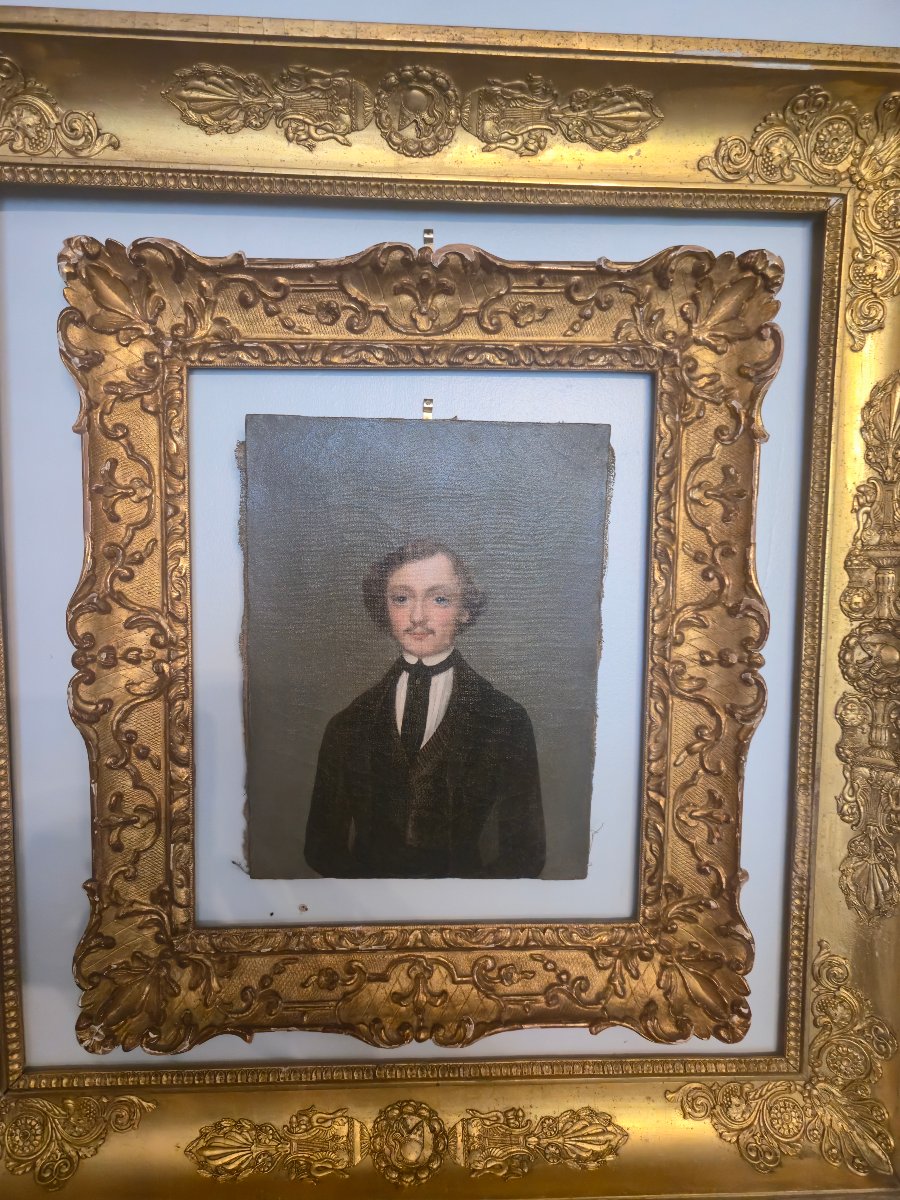 Portrait d'un jeune homme, époque Louis-Philippe, vers 1840-1850.  -photo-4