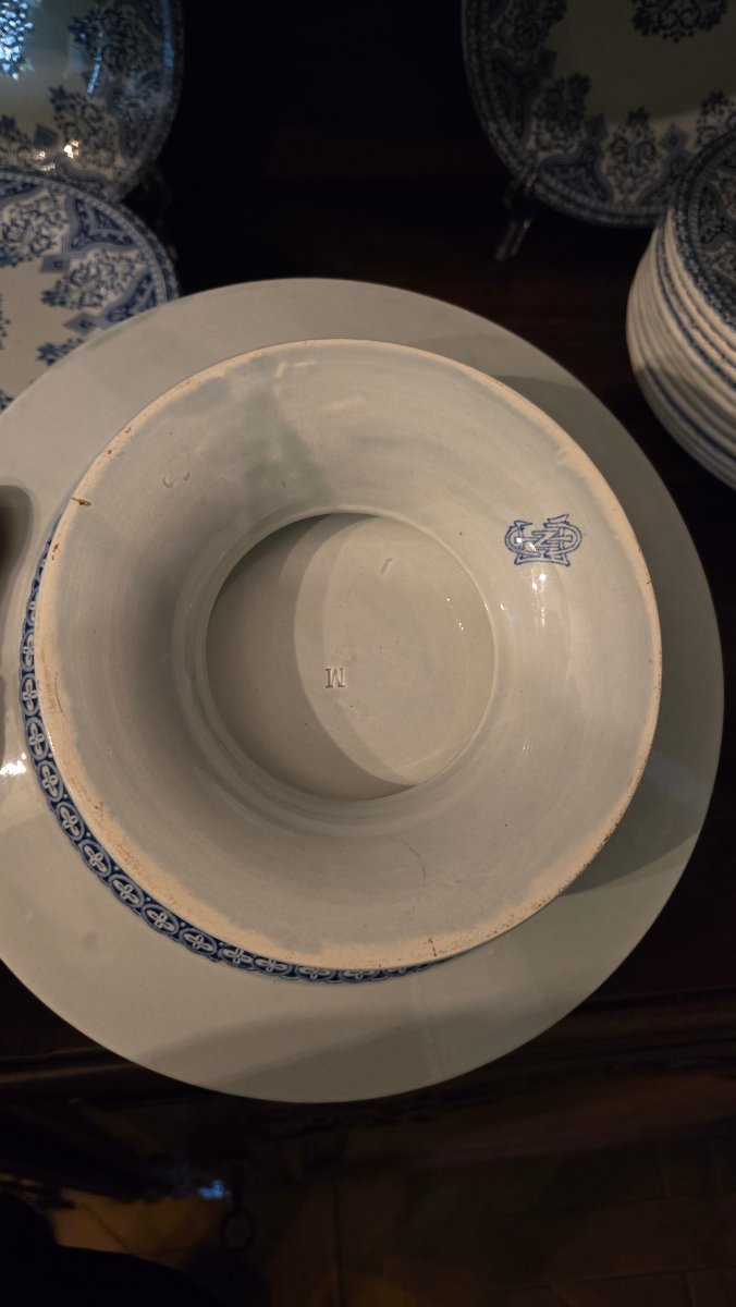 Service de table en faïence de Gien, modèle « Rouen »-photo-3