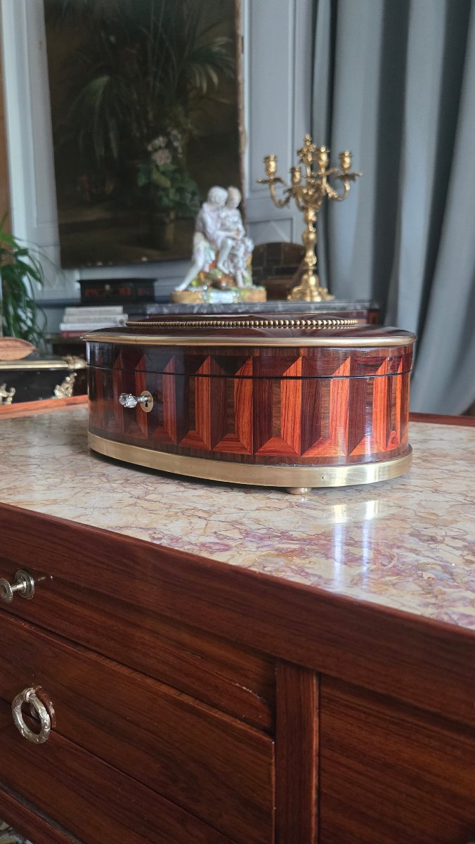 Napoleon III-style Box Made Of Precious Wood Marquetry, Signed By Coignard.   -photo-2