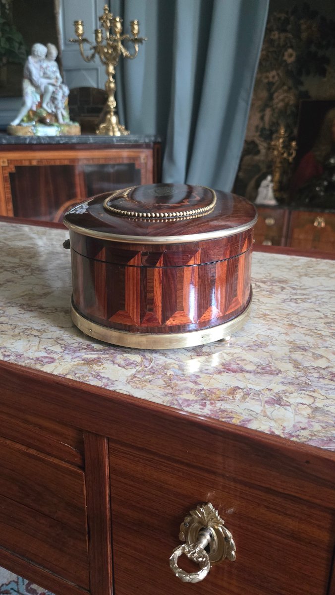 Napoleon III-style Box Made Of Precious Wood Marquetry, Signed By Coignard.   -photo-4