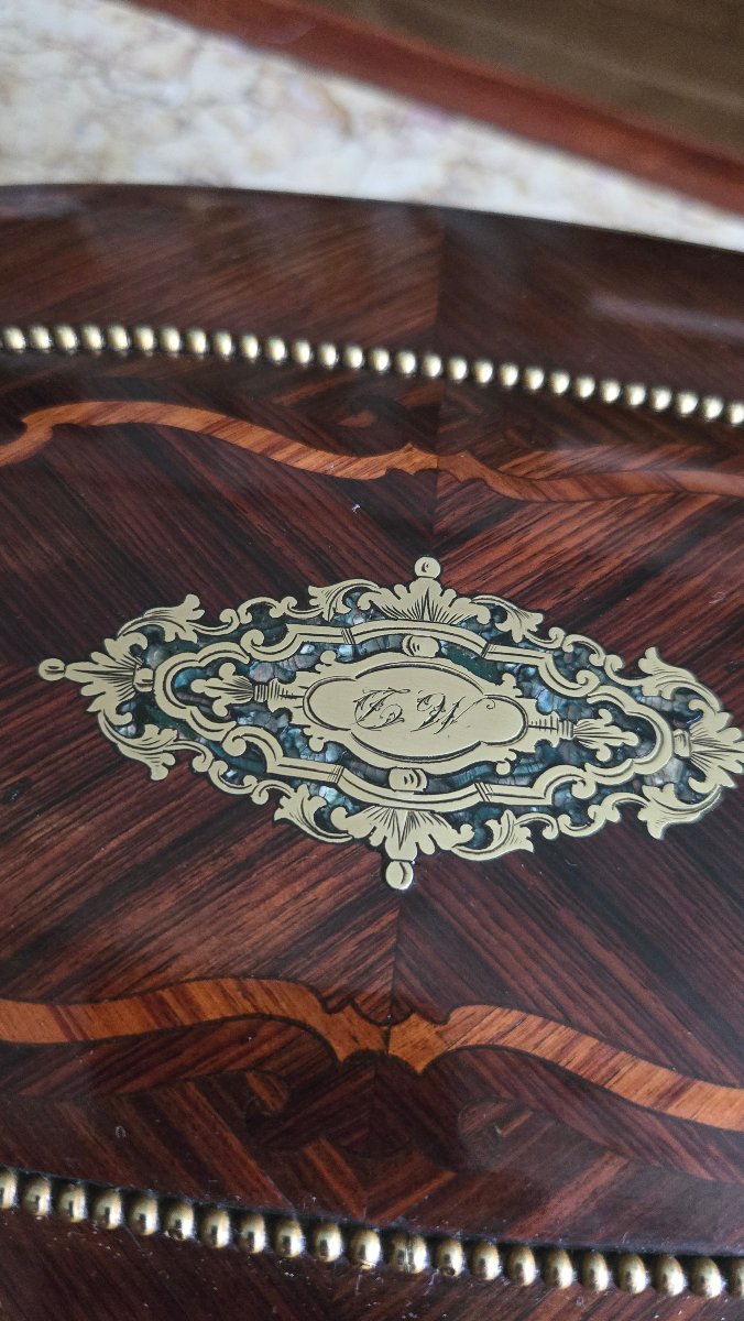Napoleon III-style Box Made Of Precious Wood Marquetry, Signed By Coignard.   -photo-2