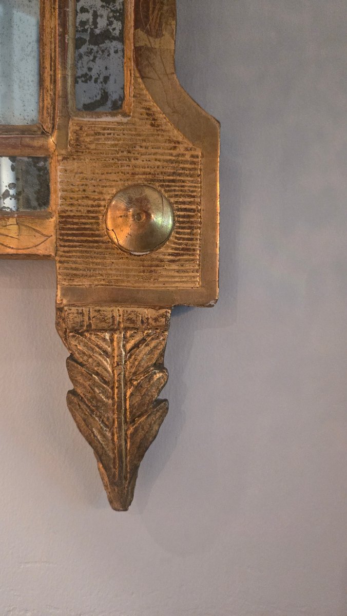Mirror With Louis XVI-style Glazing Beads, Made In Provence.  -photo-1