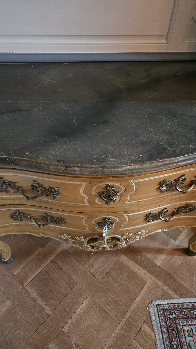 A Painted Provençal Chest Of Drawers From The Louis XV Period.  -photo-2