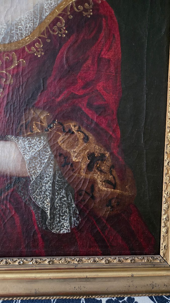 Portrait d'une dame aux cerises et à l'oiseau – École française du XVIIIᵉ siècle.  -photo-2