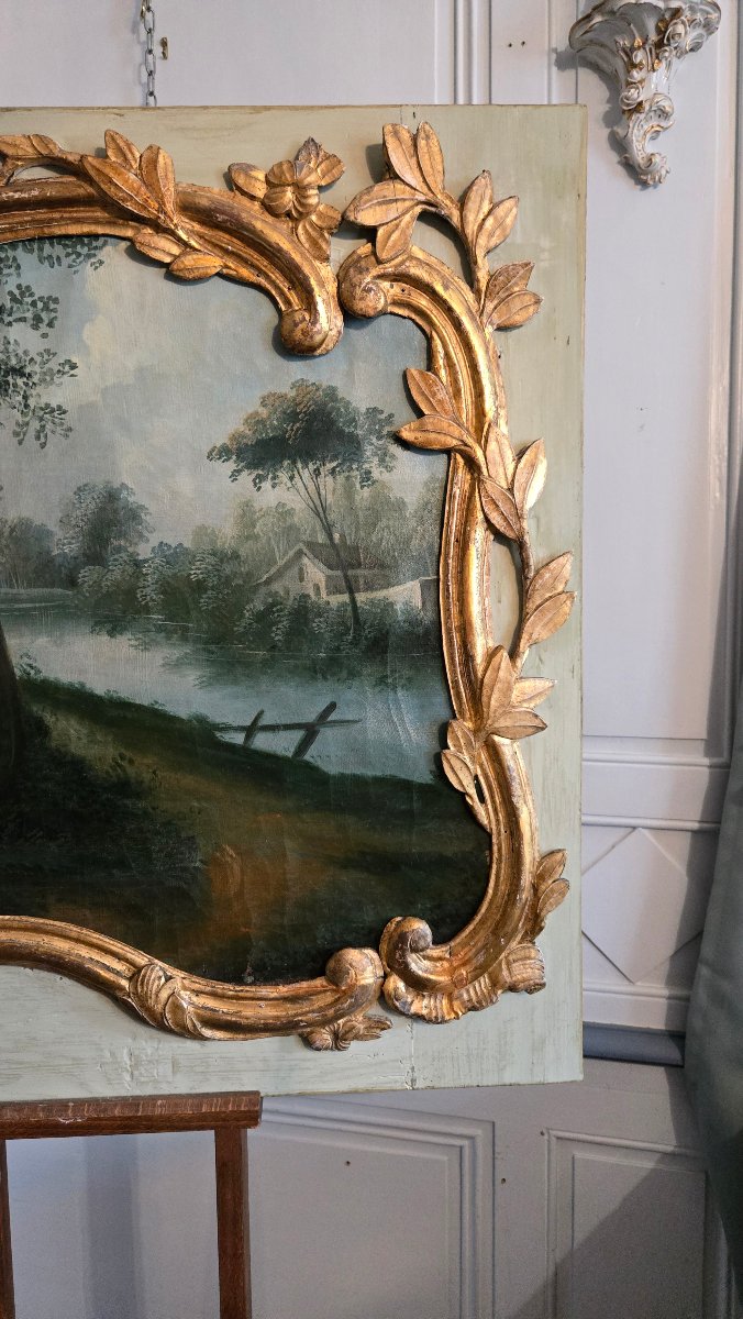 Louis XV-era Wood Paneled Transom.   This Louis XV-era Wood Paneled Transom.-photo-4