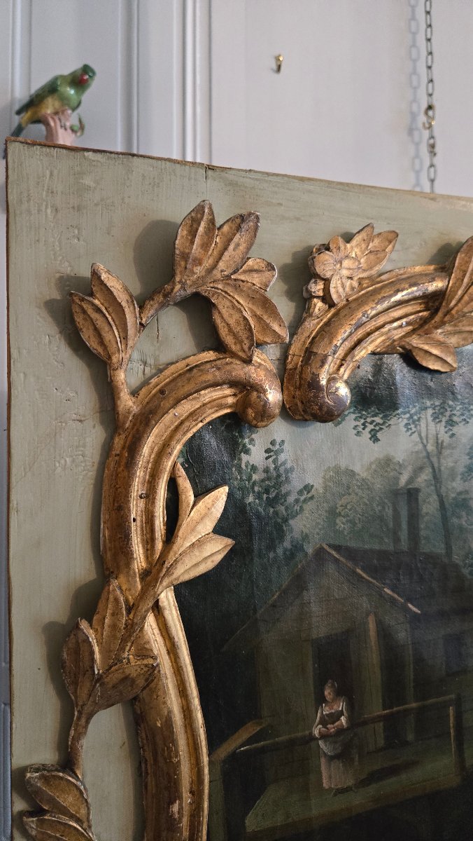 Louis XV-era Wood Paneled Transom.   This Louis XV-era Wood Paneled Transom.-photo-5