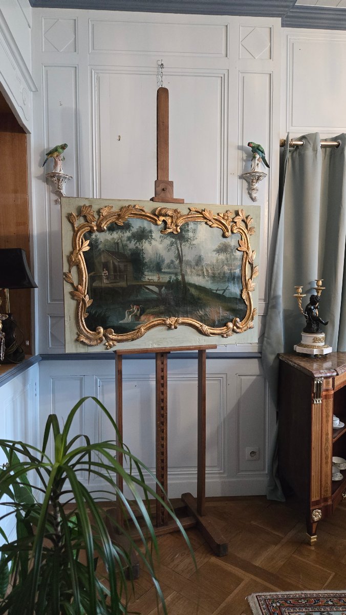 Louis XV-era Wood Paneled Transom.   This Louis XV-era Wood Paneled Transom.-photo-8